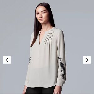 Vera Wang embroidered shirt